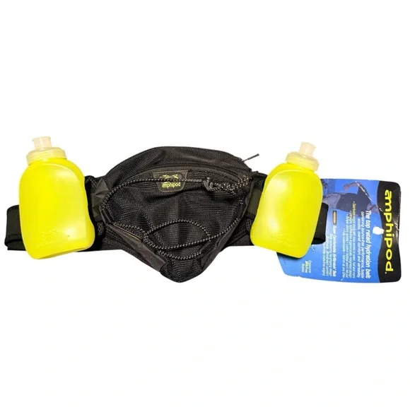 Amphipod Hydration Belt RunLite Air Stretch Trail Adjustable Belt Bottles NEW - Picture 2 of 13